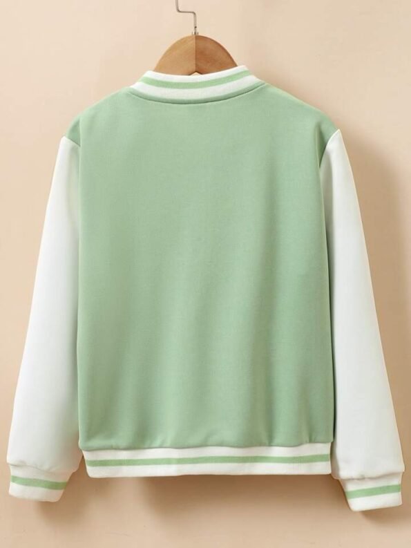 Mint Green Varsity Jacket