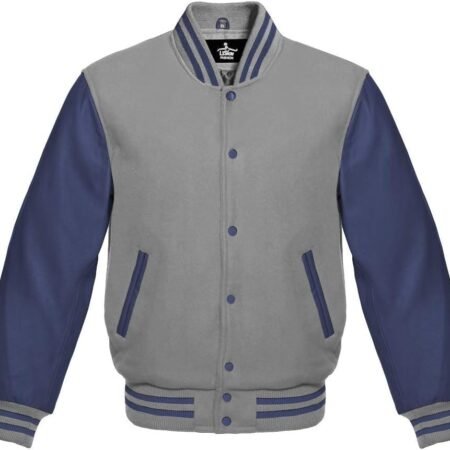 Blue And Grey Varsity Jacket