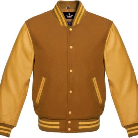 varsity jacket gold