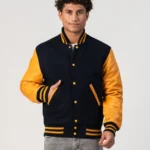 Black And Gold Varsity Jacket Hood