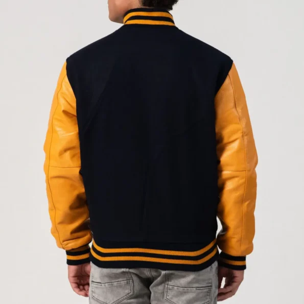 Black And Gold Varsity Jacket Hood