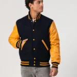 Black And Gold Varsity Jacket Hood