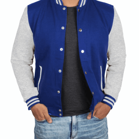 Blue Varsity Jacket Mens