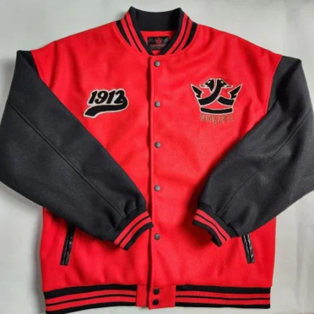 Dark Red Varsity Jacket