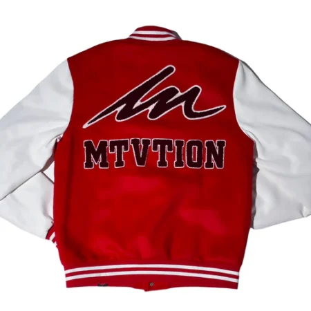 Letterman Jacket Red White