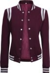 Maroon Varsity Jacket Womens3