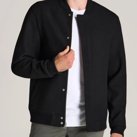 Mens Black Varsity Jacket