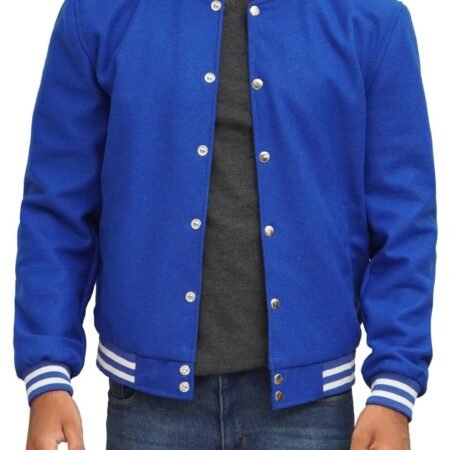 Mens Blue Varsity Jacket