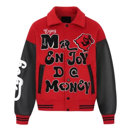 Red And Black Letterman Jacket