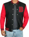 Red And black Varsity Jacket