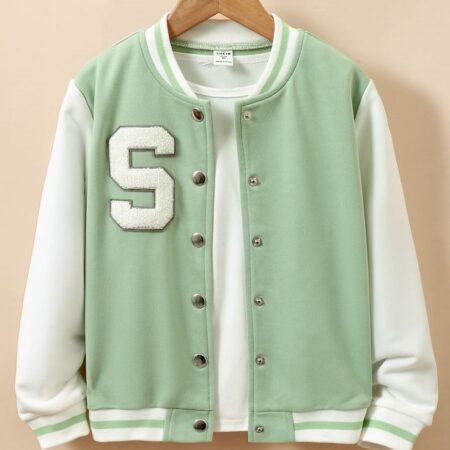 Mint Green Varsity Jacket