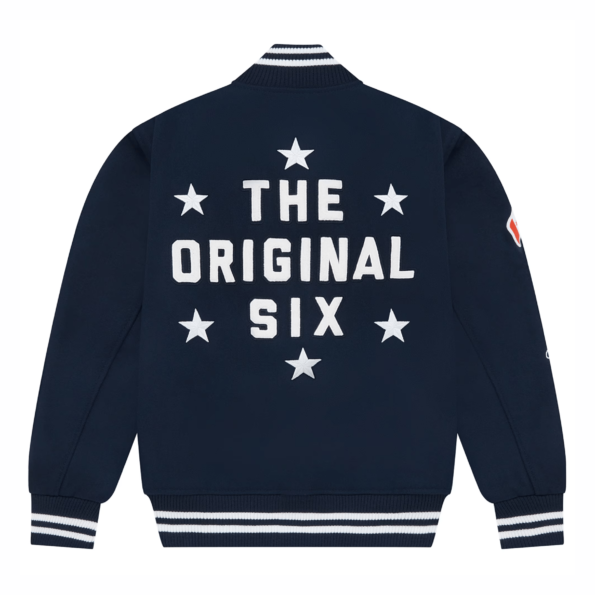 Toronto Maple Leafs OVO x NHL Blue Full-Snap Varsity Jacket
