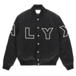 Alyx Satin Black Bomber Full-snap Jacket