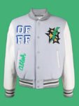 American Rapper Lil Durk Off-white Varsity Jacket