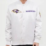 Baltimore Ravens Chest Hit Logo Satin Jacket