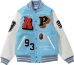 Bape Crazy Patch Varsity Jacket