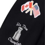 Boston Bruins OVO x NHL Black Full-Snap Varsity Jacket