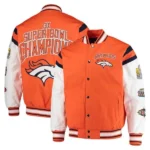 Denver Broncos Home Team Orange And White Jacket
