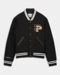 Filling Pieces Black Wool Varsity Jacket