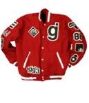 Glassjaw Letterman Wool Red Jacket