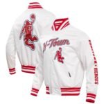 Houston Rockets Pro Standard 2023 24 City Eidition Full-Snap White Varsity Jacket