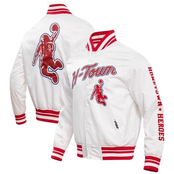Houston Rockets Pro Standard 2023\24 City Eidition Full-Snap White Varsity Jacket