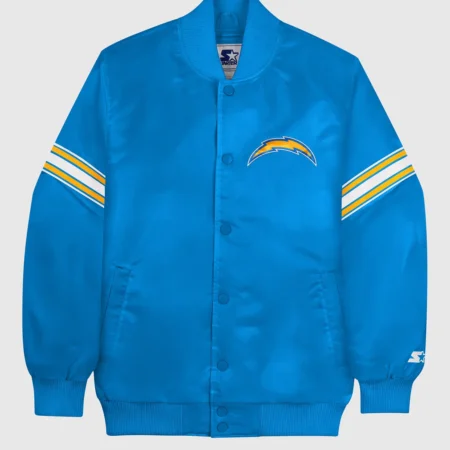 Los Angeles Chargers Varsity Satin Full-Snap Jacket