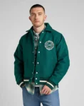 Lee Jeans Green Wool Varsity Jacket