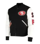 Men's Pro Standard Black/White San Francisco 49ers Logo Full-Zip Varsity Jacket