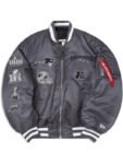 New England Patriots X Alpha X New Era Ma-1 Nylon Bomber Jacket
