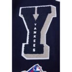 New York Yankees Pro Standard Mash Up Logo Blue & White Varsity Jacket