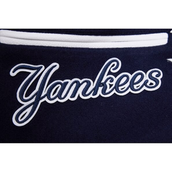 New York Yankees Pro Standard Mash Up Logo Blue & White Varsity Jacket