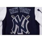 New York Yankees Pro Standard Mash Up Logo Blue & White Varsity Jacket