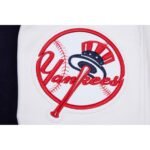 New York Yankees Pro Standard Mash Up Logo Blue & White Varsity Jacket
