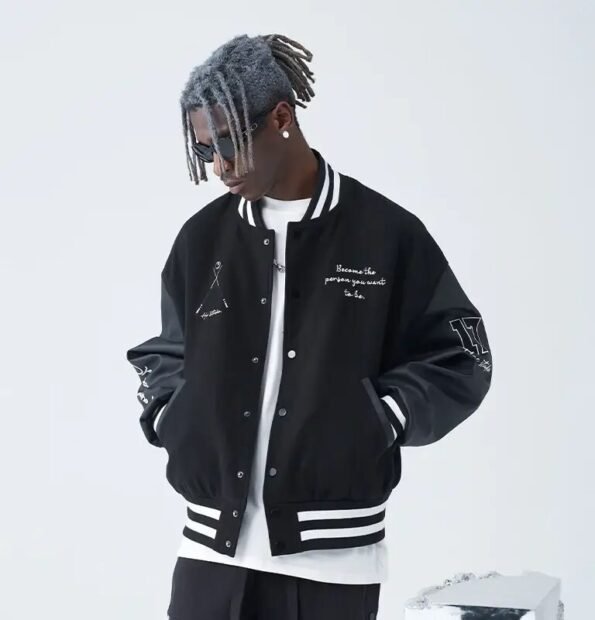 Paisley Black 8 Ball Varsity Jacket