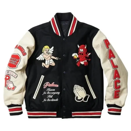 Palace Fallen Angels Navy & Off White Varsity Jacket