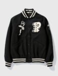 Parra Cloudy Star Varsity Black Wool Jacket