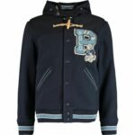 Polo Ralph Lauren Navy Hooded Toggle Letterman  Jacket