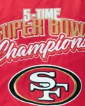 San Francisco 49ers G-III Sports Full-Snap Red Cream Wool & Leather Varsity Jacket