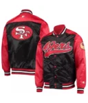 The Tradition Ii San Francisco 49ers Black And Red Satin Jacket