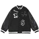 Vancarhell Nothing 99 Black Letterman Jacket