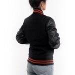 Womens-Black-Wool-And-Leather-With-Orange-Stripes-Varsity-Jacket-1.jpg