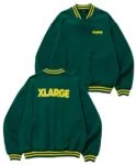 Xlarge Green And Yellow Wool Sweat Varsity Jacket