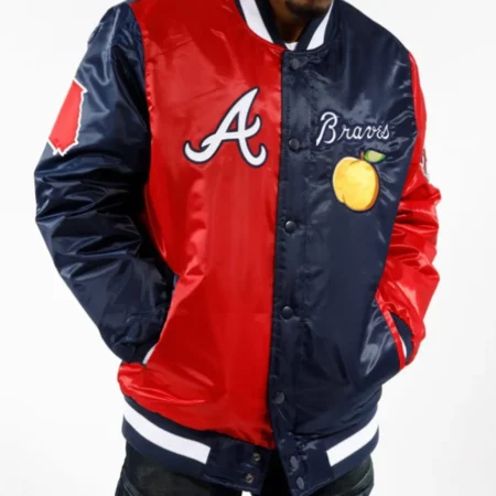 Black Label Atlanta Braves Satin Jacket