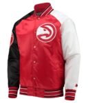 Atlanta Hawks Reliever Satin Raglan Full-Snap Jacket