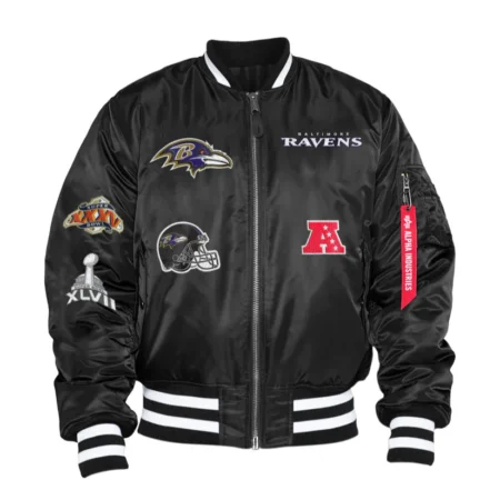 Baltimore Ravens X Alpha X New Era MA-1 Bomber Jacket
