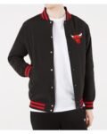 Chicago Bulls Logo Bomber Black Jacket