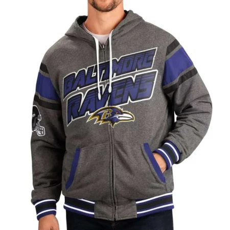 Gray Baltimore Ravens Extreme Hoodie