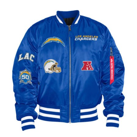 Los Angeles Chargers Alpha Industries X New Era MA-1 Jacket