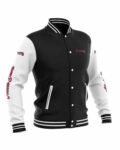 MLB Atlanta Braves Black Baseball Varsity Jacket